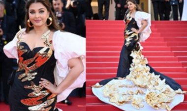 कान फिल्म फेस्टिवल में ब्लैक और गोल्डन गाउन पहनकर पहुंची ऐश्वर्या, फैंस ने दी मिली जुली प्रतिक्रिया