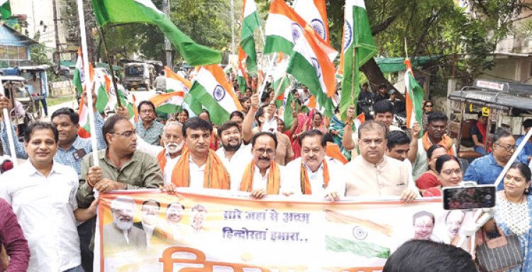 मंडलों में भाजपा की तिरंगा यात्राएं